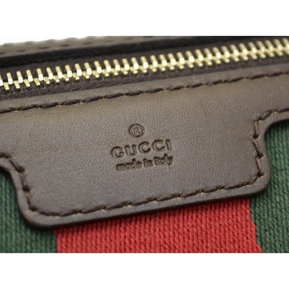 Gucci Bag Line Sherry Khaki Brown Mini Shoulder Beige GG - Picture 5 of 9